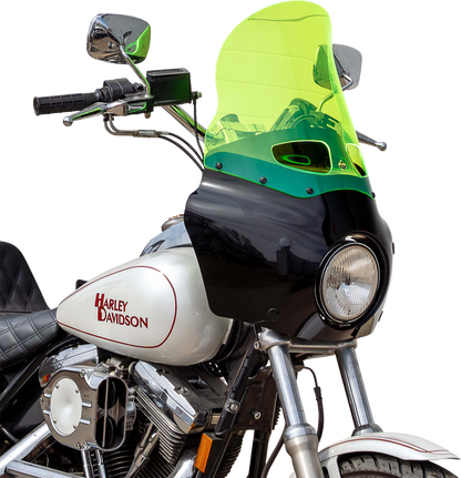 Klock Werks 15" Flare Green Ice Road Warrior Fairing Motorcycle Windshield