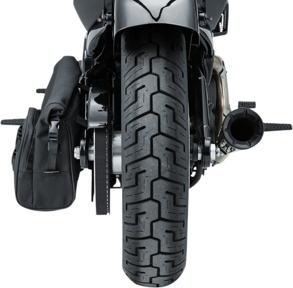 Kuryakyn 5170 Hoodrat Universal Textile Slant Motorcycle Black Swing Arm Bag