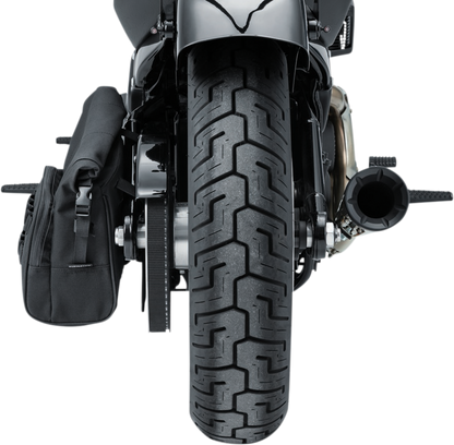 Kuryakyn 5170 Hoodrat Universal Textile Slant Motorcycle Black Swing Arm Bag