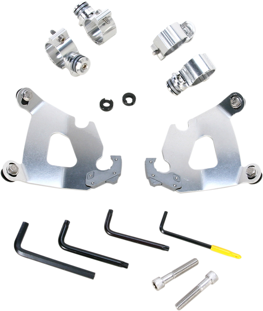 Memphis Shades Cafe Fairing Polished Mount Kit for 10-15 Harley Sportster 48 XLX