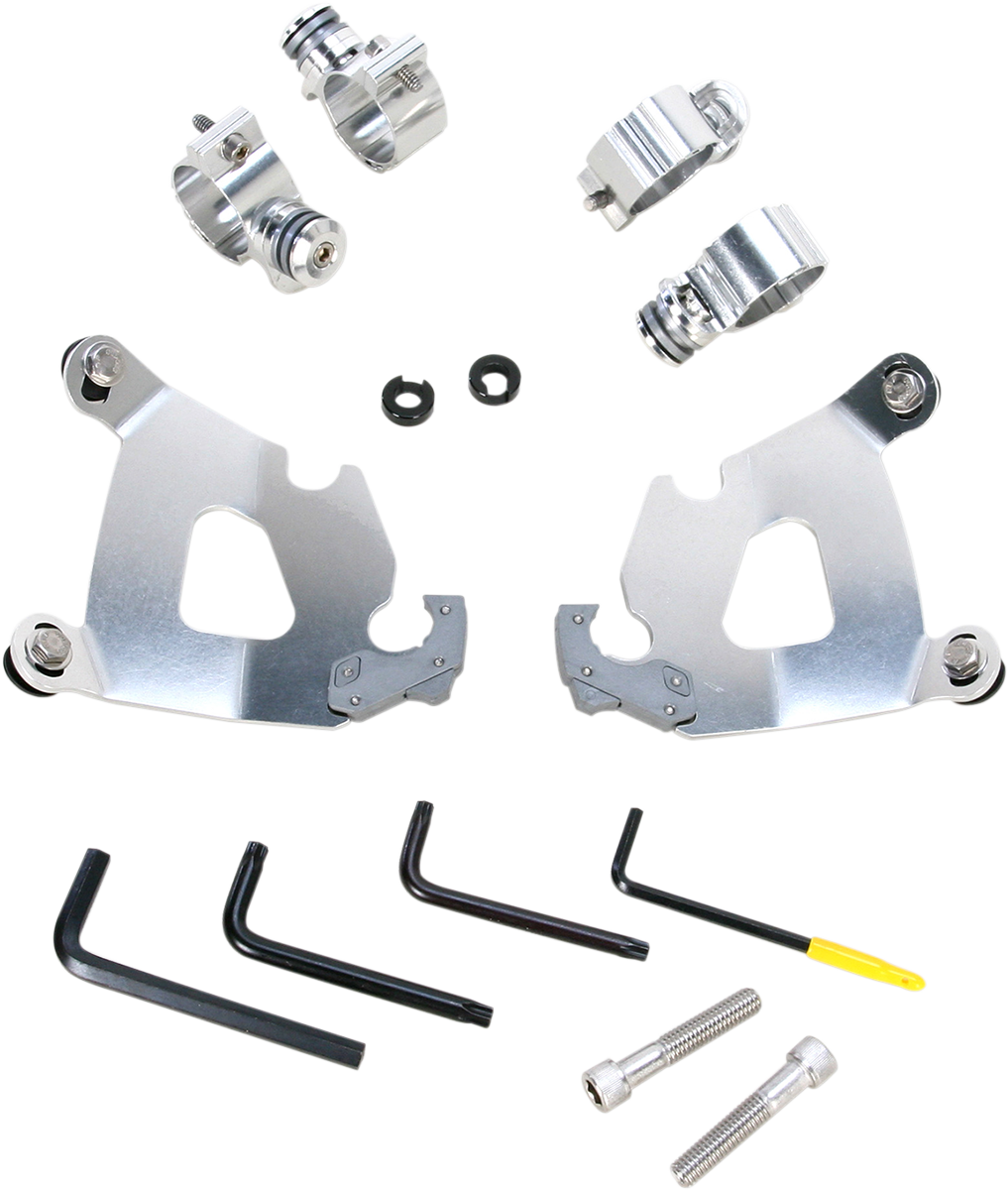 Memphis Shades Cafe Fairing & Polished Mount Kit for 10-15 Harley Sportster XLX
