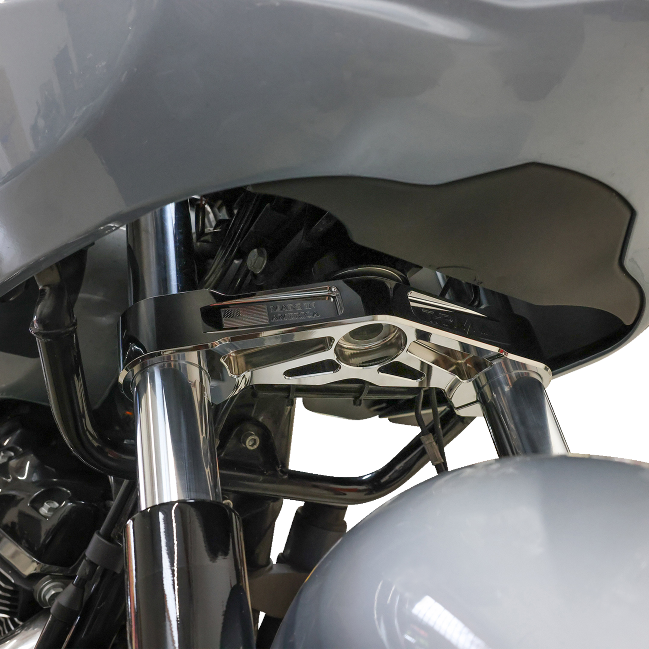 Thrashin Supply Chrome Bottom Triple Tree fits 2024 Harley Road Glide FLTRX