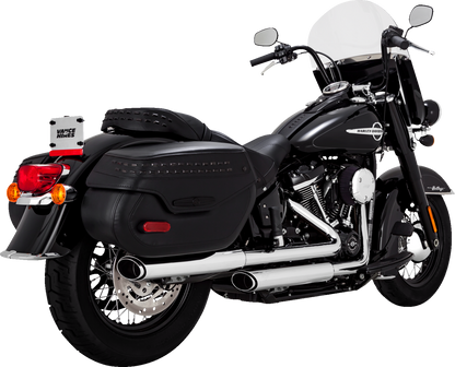 Vance & Hines Twin Slash 3" PCX Chrome Mufflers for 2018-24 Harley Softail FLHC