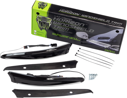 Ciro Horizon LED Turn Signal Windshield Trim 2015-2024 Harley Road Glide FLTRU