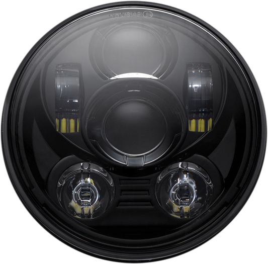 Custom Dynamics 5-3/4" Black H4 LED Motorcycle Headlight 1957-2022 Harley Models
