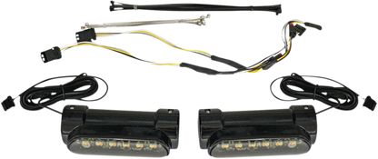 Custom Dynamics Run/Turn Black Engine Guard LED Lights 2014-2022 Harley Touring