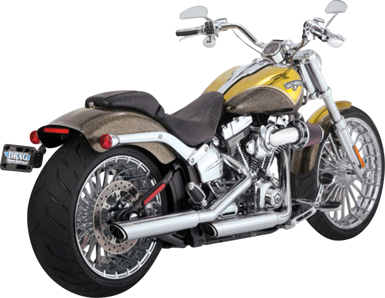 Vance & Hines 3" Twin Slash PCX Slip On Mufflers for 2007-2017 Harley Softail