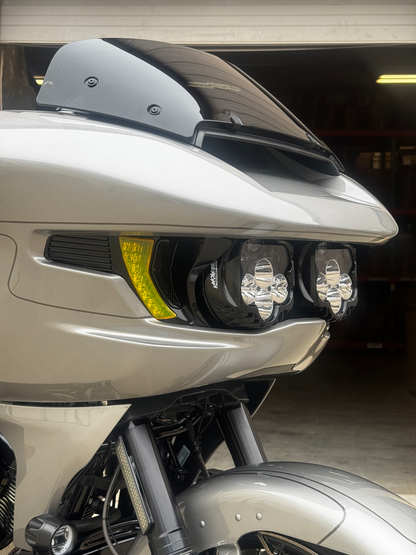 Custom Dynamics Shark Demon Yellow Front Turn Signal Vents 2023-2025 Harley FLTR