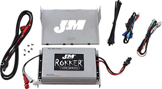 J&M Rokker 400W 2 Channel Fairing Amplifier Kit 06-13 Harley Touring FLHX FLTRU