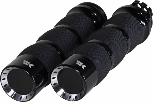 Khrome Werks Turbine Air Cushion Hand Grips for 1980-2022 Harley Touring Dyna XL