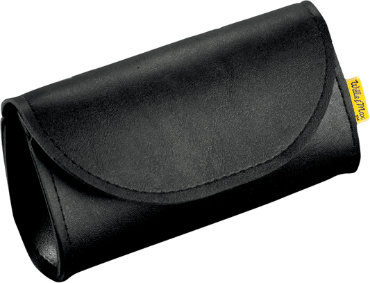 Willie & Max Black Synthetic Leather Handlebar Windshield Single Pocket Bag