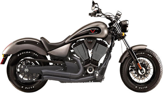 Bassani Pro Street Black Exhaust 06-15 Victory Kingpin Vegas Gunner Judge