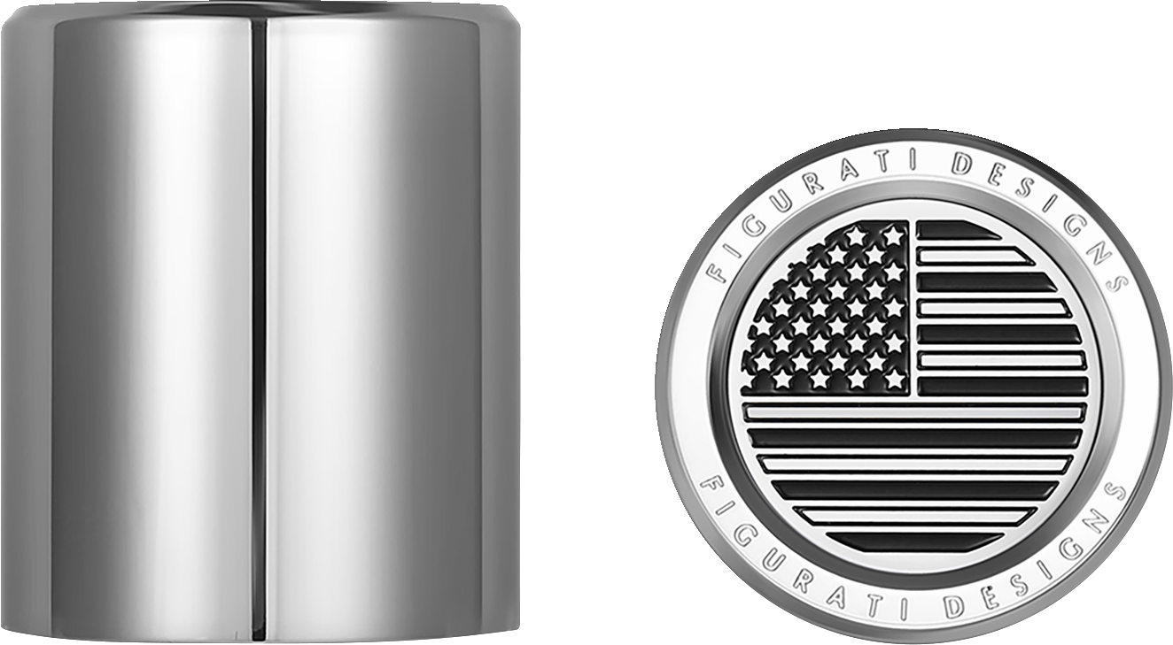 Figurati Designs American Flag Short Magnetic Docking Hardware Covers for Harley