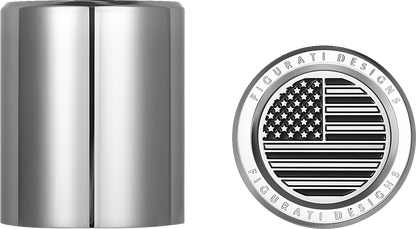 Figurati Designs American Flag Short Magnetic Docking Hardware Covers for Harley