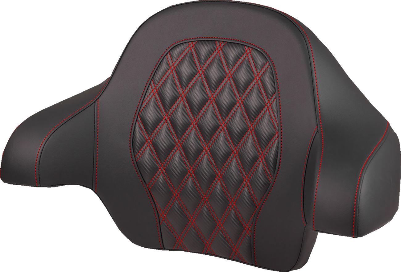 Saddlemen Red Carbon Lattice Tour Pak Backrest Pad for 2014-2025 Harley Touring