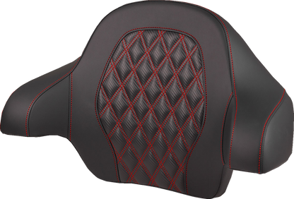 Saddlemen Red Carbon Lattice Tour Pak Backrest Pad for 2014-2025 Harley Touring