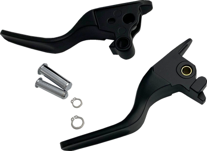 Drag Specialties Short Black Brake Clutch Hand Levers 2018-2024 Harley Davidson