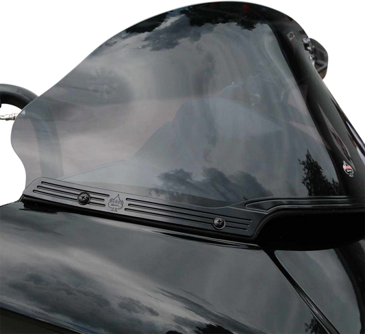 Klock Werks Black Windshield Fairing Trim for 2015-2023 Harley Road Glide Models