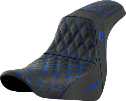 Saddlemen SDC Pro Series Blue Lattice Seat fits 2018-2026 Harley Low Rider FLSB