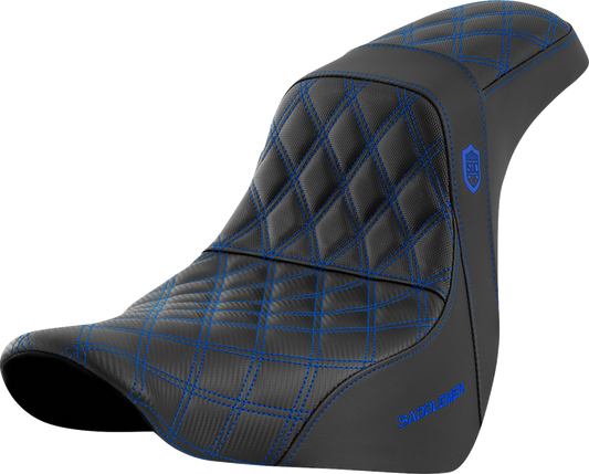 Saddlemen SDC Pro Series Blue Lattice Seat fits 2018-2025 Harley Softail FXLR