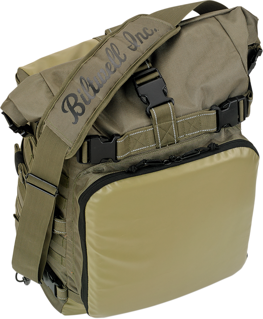 Biltwell Textile Green Exfil-80 Rear Motorcycle Rack Bag for Harley Davidson