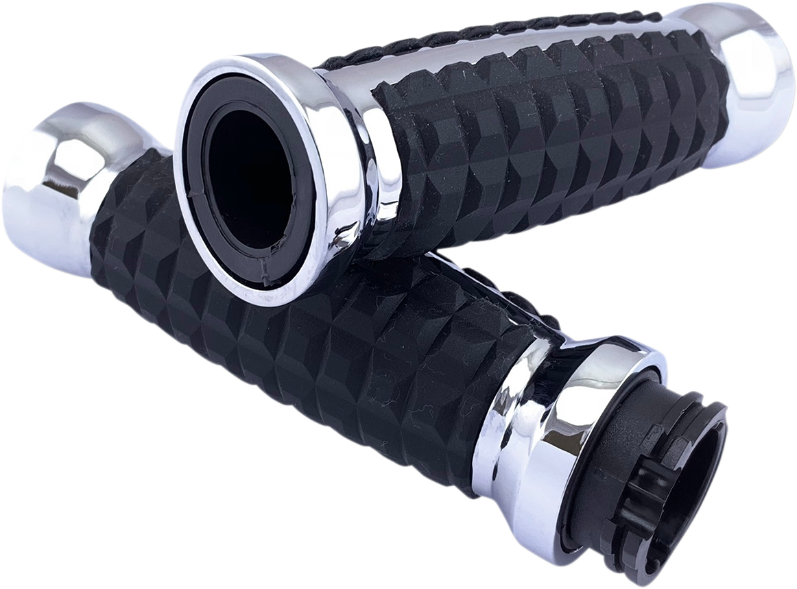 Drag Specialties Grenade 1" Motorcycle Hand Grips 1982-17 Harley Touring Softail