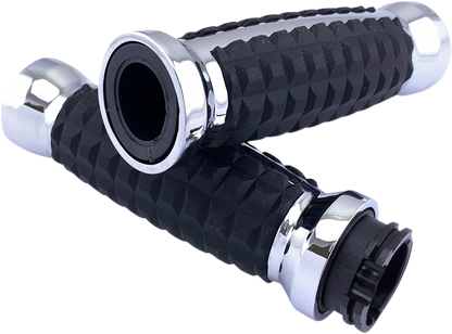 Drag Specialties Grenade 1" Motorcycle Hand Grips 1982-17 Harley Touring Softail