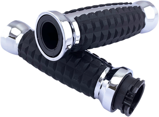Drag Specialties Grenade 1" Motorcycle Hand Grips 1982-17 Harley Touring Softail