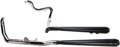 Bassani Black True Dual Down Under Exhaust for 09-16 Harley Touring FLHX FLHR