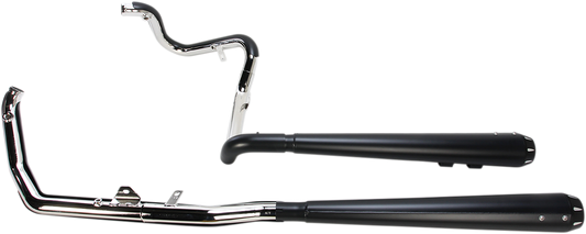 Bassani Black True Dual Down Under Exhaust for 09-16 Harley Touring FLHX FLHR
