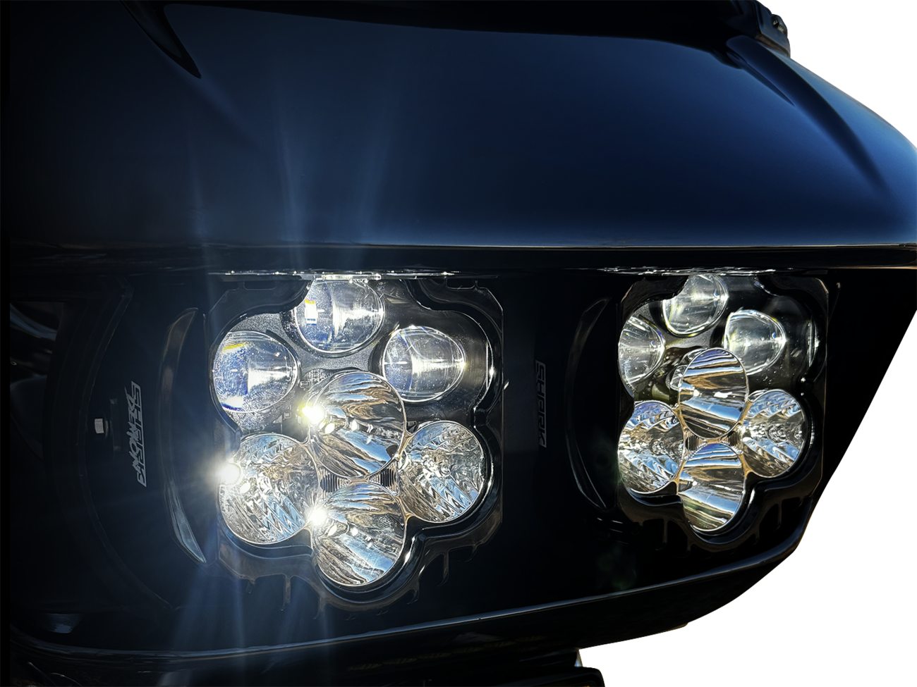 Custom Dynamics Shark Demon 2 LED Headlight Kit fits 2015-2024 Harley Road Glide