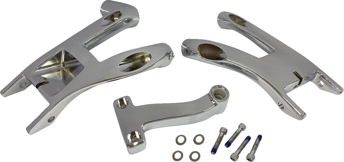 Drag Specialties Chrome Driver Floorboard Mount fits 2018-2023 Harley Softail