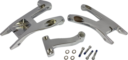 Drag Specialties Chrome Driver Floorboard Mount fits 2018-2026 Harley Softail