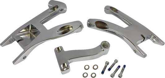 Drag Specialties Chrome Driver Floorboard Mount fits 2018-2023 Harley Softail