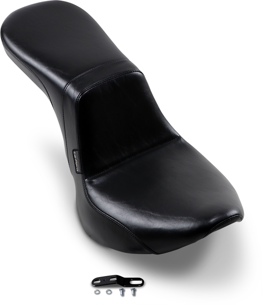 Le Pera Black Daytona Vinyl Smooth Seat 2018-2023 Harley Softail Street Bob FXBB