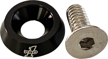 Pro One Black Universal Motorcycle 1/4"-20 Fender Seat Screw Bolt Harley Models