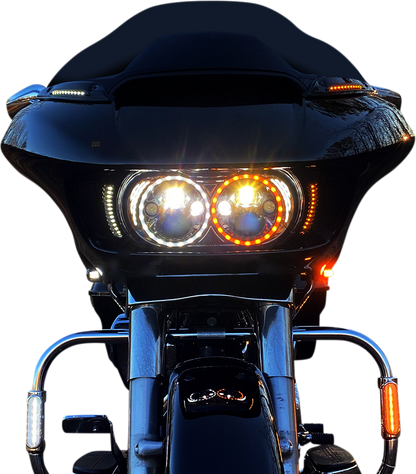 Custom Dynamics Chrome Front LED Turn Signals 2015-2025 Harley Road Glide FLTRX