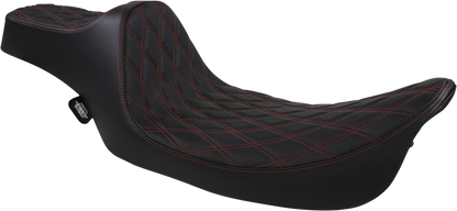 Drag Specialties Predator III Red Diamond Extended Seat for 97-07 Harley Touring