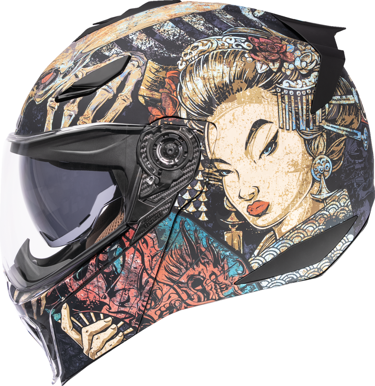Icon Threshold Odokuro Modular Full Face Unisex Adult Street Motorcycle Helmet