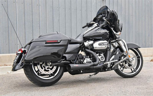 Bassani 2-1 Road Rage Short Megaphone Exhaust 2017-2020 Harley Touring FLHR FLHX
