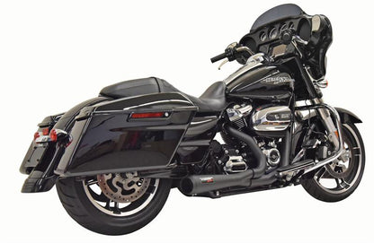 Bassani 2-1 Road Rage Short Megaphone Exhaust 2017-2020 Harley Touring FLHR FLHX