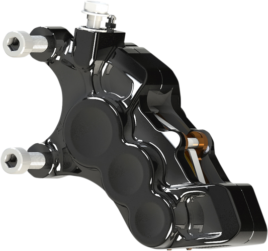 Arlen Ness Black 6-Piston Front Left Brake Caliper fits 2006-2025 Harley 11.8"