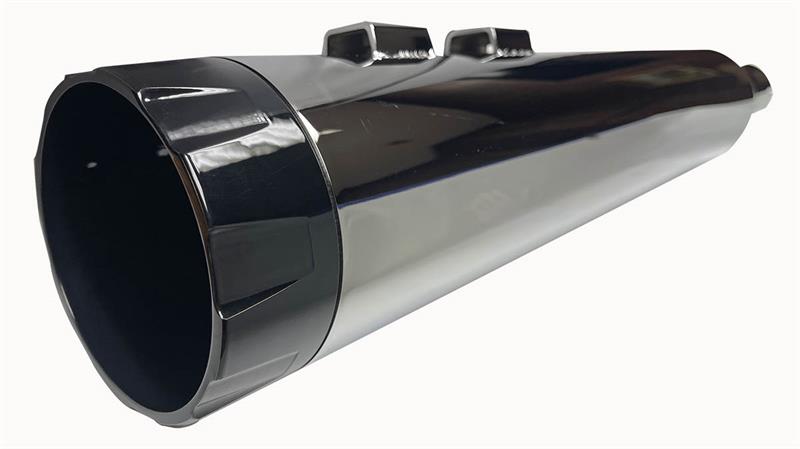 Bassani Straight Can Exhaust Chrome Mufflers for 2017-2023 Harley Touring Bagger