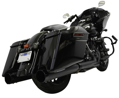 Bassani Straight Can Black Exhaust Mufflers for 2017-2023 Harley Touring Bagger