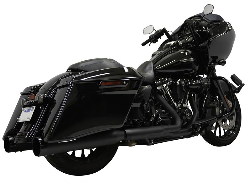 Bassani Straight Can Black Exhaust Mufflers for 2017-2023 Harley Touring Bagger