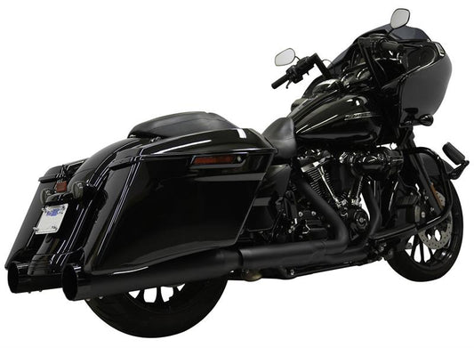 Bassani Straight Can Black Exhaust Mufflers for 2017-2023 Harley Touring Bagger