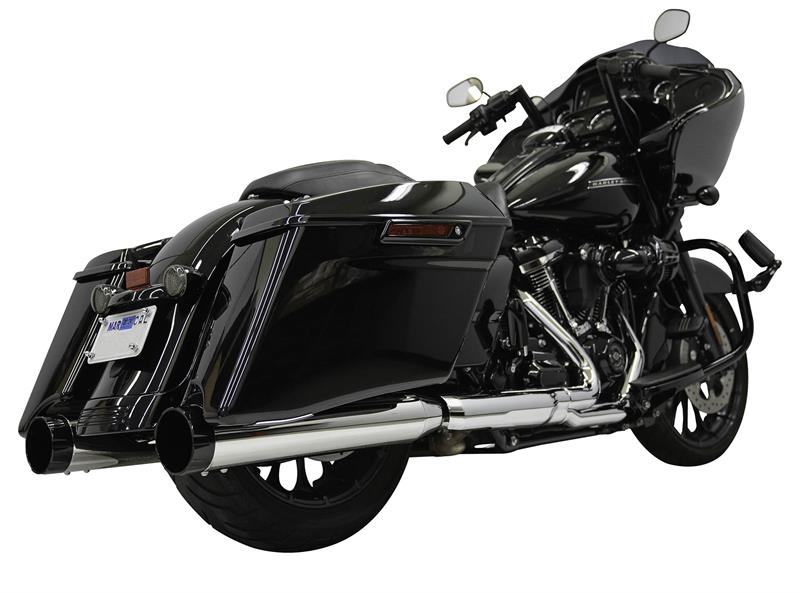 Bassani Straight Can Exhaust Chrome Mufflers for 2017-2023 Harley Touring Bagger