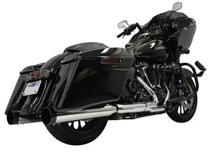 Bassani Straight Can Exhaust Chrome Mufflers for 2017-2023 Harley Touring Bagger