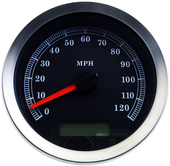 Drag Specialties Black 4" Electronic Speedo for 04-13 Harley Touring Softail XL