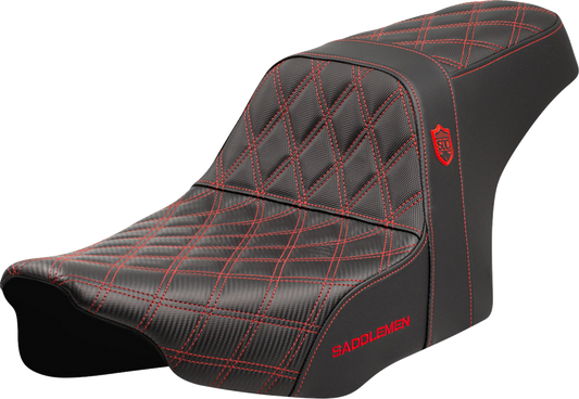Saddlemen SDC Pro Series Red Lattice Seat for 2023-2025 Harley Road Street Glide
